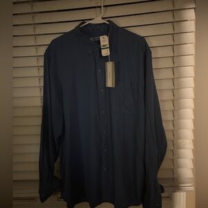 Tommy Bahama Huntington herringbone long sleeve color:bengal blue